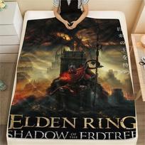 1Pc Elden Ring Print Flannel Blanket, High quality Comfortable for All Seasons, Home Decor, Warmth and Comfort, Perfect for Christmas Gifts 80cm x 120cm