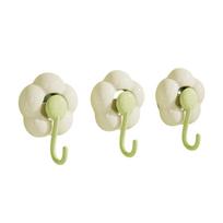 Flower Shaped Suction Cup Hooks No Drilling Required Wall Hooks for Kitchen Bathroom Living Room Vacuum Suction Cup Hooks one size žalia