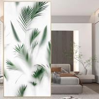 Matinis rūko žalios spalvos lapų langų plėvelė Privatumui Šilumos izoliacijai ir UV spindulių blokavimui Statinis prilipimas Stiklo lipdukas namams (as the picture,40x100cm WxH)