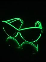 Wireless EL luminous glasses disco luminous LED online celebrity sunglasses pixel KTV bar atmosphere concert flash  High Quality WHITE