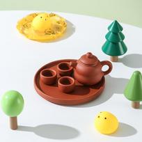 Multipurpose Handmade Pottery Teapot Funny Children's Tea Set Creative Fingertip Pot  for Children Style 4