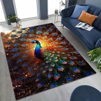 3D Spalvingas Povas Romantiški Paukščiai Kilimas Miegamajam Svetainei Sofai Namų Durų Kilimėlis Dekoravimui, Didesnis Vaikų Žaidimų Neslystantis Grindų Kilimėlis 40x60cm( 15x23in )