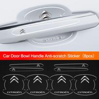 4/8 vnt. automobilio durelių rankenėlių apsauginiai lipdukai nuo įbrėžimų, skirti „Citroen C1 C3 C4 C5 C6 2CV VTS Picasso RD3 C4L DS3 DS4 DS5“