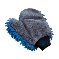 Ultra-Absorbent Car Cleaning Gloves-Double-Sided Microfiber Chenille,Thumb-Fit Design,Scratch-Free Wash Mitt For Auto Detai Y1U8 mėlyna