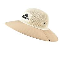 Casual Large Brim Sunscreen Sun Hat Mesh Quick-dry Bucket Hat Adjustable Solid Color Fisherman Hat Camping smėlis