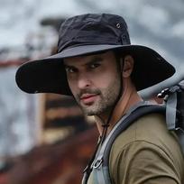 Nauja Apsauganti nuo saulės Žvejybos Kepurė Vasarinė Kvėpuojanti Tinklelio Kempingo Žygio Kepurės Anti-UV Kepurė nuo Saulės Alpinizmo Kepurės Vyriška Panama Kepurė chaki