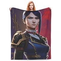 Arcane Caitlyn Game Flannel Blankets Warm Soft Throw Blanket for Living Room Picnic Fashion Bedspread Sofa Bed Cover 75x90cm