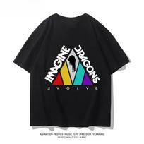 2025 New Imagine Dragons Loom Band Printed Graphic T Shirts Women Short Sleeve T Shirts High Quality Men's Clothes Street Wear S įvairiaspalvis
