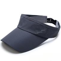 Summer Sun Protection Quick-drying Mesh Hollow Top Hat Outdoor Long Brim Suns Hat Sunscreen Tennis Cap Breathable Sun Hats tamsiai pilka spalva
