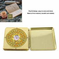 Flip Cover Luo Jing Instrument Square Feng Shui Compass Geomancy Tool  Home Decoration 10cm