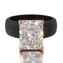 Chic Geometric Lady Ring Wedding Light Luxury Rhinestone Ring Large Zircon Crystal Finger Rings PartyA Size 7 juoda