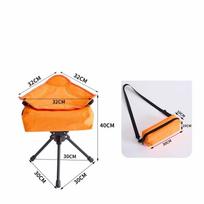 3-Legged Camping Chair Foldable Fishing Chair Easy To Carry Outdoor Folding Stool  Garden oranžinė