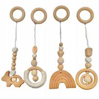 4 Zawieszki Zestaw Stojak Edukacyjny Gimnastyczny Baby Gym Różne Kolory!