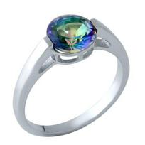 Sidabrinis žiedas su mistiniu topazu 1,575 ct (1961001) 2,71 g. 925 prabos 17 įvairiaspalvė spalva