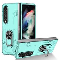 Skirtas „Z Fold4 Fold3“ dėklui „Samsung Z Fold 2 1“, atsparus smūgiams, smūgiams atsparus „Mecha“ dėklas juodai žaliai mėlynai for Galaxy Z Fold 4 dangaus mėlyna spalva