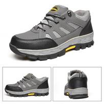 Men's Breathable Safety Shoes Anti-smashing Steel Toe Work Boots Hiking Climbing Shoes 36 pilka