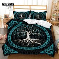 Nature Tree of Life Duvet Cover Microfiber Mystery Gothic Bedding Set Exotic Celtic Knot Quilt Cover King Queen For Kids Adults EU Single 135x200cm