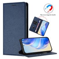 Atlenkiamas dėklas Samsung Galaxy A56, A55, A54, A53, A52, A15, A06, A26, A25, A16, A36 Kortelių laikiklis Magnetinis Odinis Piniginės Stovas Telefono Dėklas Leather&Galaxy A22 5G tamsiai mėlyna spalva