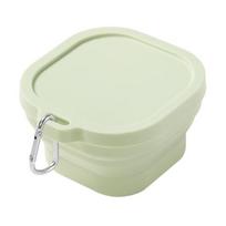 400/750ML Sulankstomas silikoninis dubenėlis, sulankstomas maisto laikymo indas su dangteliu 400ML žalia