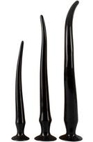 Super Long Flexible Butt Plug Set Black