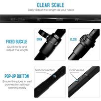 Adjustable Surfboard Paddle Aluminum Magnesium Alloy Lightweight SUP Paddle Detachable Paddle juoda