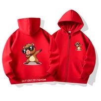 Children's Capybara Zip Up Hoodie, Featuring Zip Up Capibala Sportswear, Comic Clothing, and Top Hoodies for Girls and Boys 110