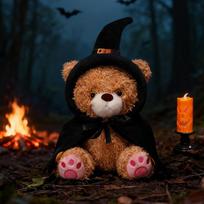 Halloween teddy bear doll plush toy pumpkin bear hug bear doll child soothing rag doll 30cm（0.2kg）