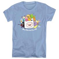 Adventure Time Mathematical Womens T Shirt Carolina Blue S