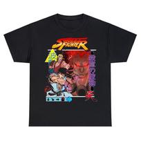 Street Fighter T Shirt Vintage Hip Hop Japanese Anime Harajuku Short Sleeve Streetwear Daily Cotton Tops Casual Unisex T-shirt S