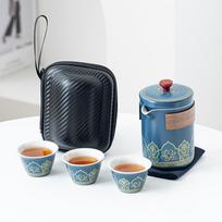 Travel tea set portable kung fu tea set outdoor teapot quick guest cup Mid-Autumn Festival gift gift