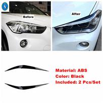 Front Head Lights Headlight Lamps Eyelid Eyebrow Panel Cover Trim Fit For BMW X1 F48 2016 -   Accessories Exterior Refit Kit Model A