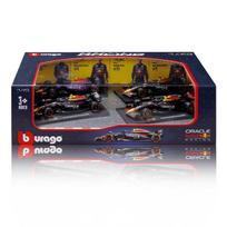 New In Stock Bburago 1:43 Red Bull Mclaren Hiace Mercedes-Benz Miami Las Vegas Allloy Four-Car Set Miniature Diecast Custom Toys