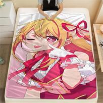 1PC Oshi no Ko Print Flannel Blanket, High quality All Seasons, Home Decor, Warmth and Comfort, Perfect for Christmas Gifts 80cm x 120cm