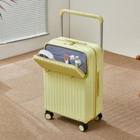 Front Opening ABS&PC Hardside Luggage 24 inches šviesiai geltonos spalvos