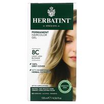 Herbatint, Nuolatinis spalvos gelis, 8C, Šviesiai peleninė blondinė, 4,56 fl oz (135 ml)