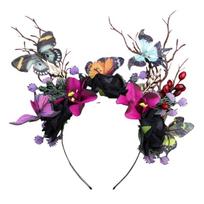 Butterfly Headband Fascinator Hat Monarchs Butterfly Headband Crowns Teas Party Halloween Costume Headpiece for Womens