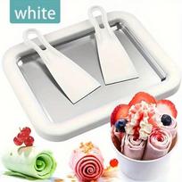 Multifunctional Rolled Ice Cream Maker - Cold Sweet Fried Ice Pan - DIY Household Frozen Yogurt Maker - For Homemade Stir-Fried balta