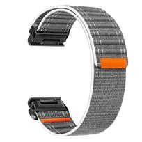 Sports QuickFit 26mm 22mm Nylon Strap For Garmin Fenix 8 E 7 7X 6 6X Pro Tactix 8/Epix Pro Gen 2 47mm 51mm/Enduro 3 2 Watchbands QuickFit 22mm pilka spalva