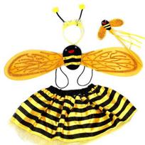 4 vnt./rinkinys Princesės persirengimo skrynia rinkinys Dovana Puikiai tinkantys Bitės Drugelio Kostiumai su Sulankstomais Sparnais Mergaitėms Honeybee