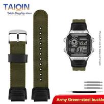 AE1200 Nailono dirželis CASIO AE-1200 AE-1300 W-216H A158 W-219 lauko sportiniam laikrodžiui modifikuotas Vyriška apyrankė 18mm 18mm