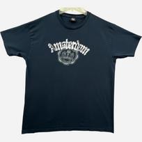 Fox Originals Amsterdamas Olandija Marškinėliai Vyriški Dideli Mėlyni Užrašas Herbas Logotipas 4XL