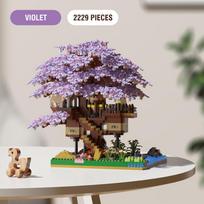 DIY Sakura Tree Building Blocks Set Diy Cherry Blossom Bricks with Light Treehouse Model Ornament Romantic Gift for Girlfriend no box