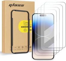 Ekrano apsauga iPhone 14 Pro, 6,1 colio, 4 vnt., kietumas 9H