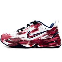 Nike Air Monarch 4 Great Ambition Slip Resistant Abrasion Resistant Low top Chunky Sneakers Unisex Black Red 415445-102(Team241-) 43