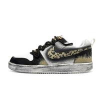 Nike Court Borough Auksinio Leopardo Žemo Profilio Riedlentės Batai Vyriški Juodi Balti 838937-102(Komanda332-) 46