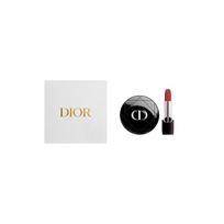 DIOR Lipstick Two-piece set: Intense Blue Gold Lipstick #720 Velvet 1.5g + Rich Satin Cushion Foundation #0N 13g juoda