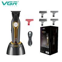 VGR Trimmer Professional Hair Clipper Electric Barber Cordless Hair Cutting Machine with LED Digital Display Clipper Metal Trimmer for Men V-993 auksas