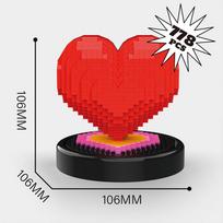 Creative Diamond Microparticle 520 Series Loving Couple Gift DIY Assembled Educational Toy Building Blocks For Girlfriends NO BOX