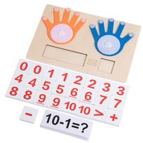Matematika Pirštų skaičiavimas Mediniai skaičiai Matematikos mokymosi žaidimai Montessori žaislai Intelektualus vystymasis Mokymo priemonės Mažiems vaikams