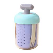 Portable Overnight Oats & Salad Jar with Built-In Fork 500ml Microwave-Safe Breakfast Bowl with Lid BPA-Free Fruit Cup for Meal Prep Travel Office